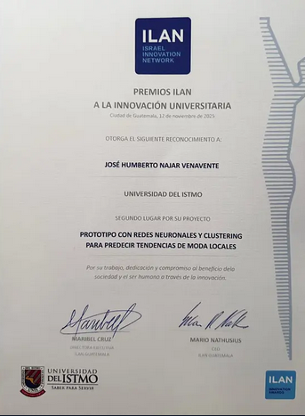 Certificado Premios ILAN 2025